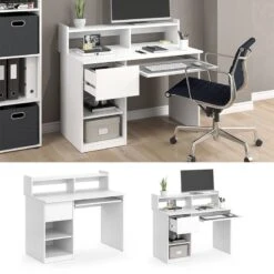 Buerau Informatique Keno Blanc -Mobilier De Maison 00d133cc5fc343d4b259a3b25e6a5e0e