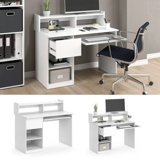 Buerau Informatique Keno Blanc -Mobilier De Maison 00d133cc5fc343d4b259a3b25e6a5e0e