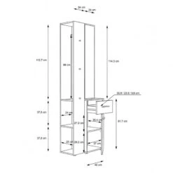 Meuble Entrée Miroir, Rangement - NINA -Mobilier De Maison 047d1cca168f4e0199581a278c4a3250