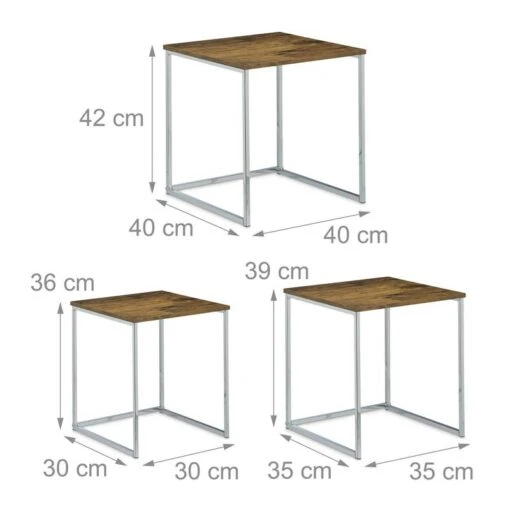 Table Gigogne Lot De 3 Bois -Mobilier De Maison 0777dfa2797a469db55aa43054c93f5d