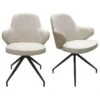 Lot 2 Chaises Rotatives 180° Tissu DUFFY -Mobilier De Maison 0a2bf32294f0408298bf55bd095beed1