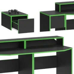 Bureau Ordinateur Kron Noir/Vert Set 8 -Mobilier De Maison 0bda7391ae244c0b8afdc7ca171c4809