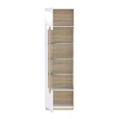 Meuble Vitrine Blanc Décor Bois Clair -Mobilier De Maison 0c1777d6b59d4540807f4eb812afef8a