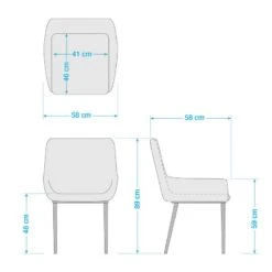 Chaises Capitonnées Evy (lot De 2) -Mobilier De Maison 1000123755 201013 14335400065 SKETCH DETAILS P000000001000123755 sketch