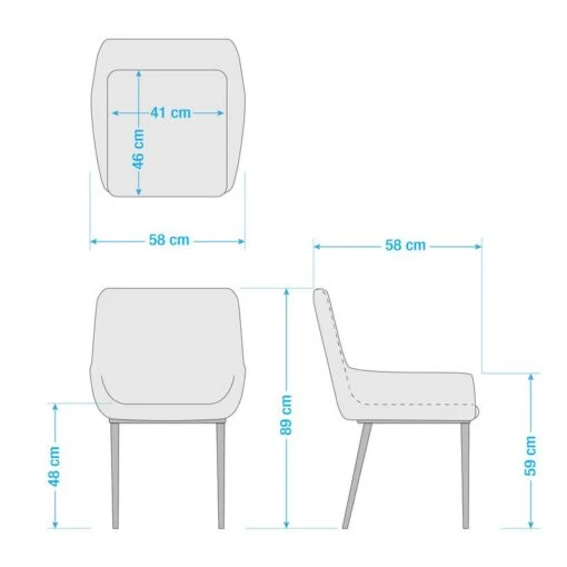 Chaises Capitonnées Evy (lot De 2) -Mobilier De Maison 1000123755 201013 14335400065 SKETCH DETAILS P000000001000123755 sketch