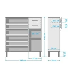 Meuble à Chaussures Padua -Mobilier De Maison 1000166818 191023 08592400061 SKETCH DETAILS P000000001000166818 sketch