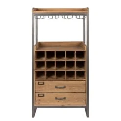 Armoire Bar à Vin Vintage Bois Clair -Mobilier De Maison 1000171149 190418 10070300230 GALLERYIMAGES P000000001000171149