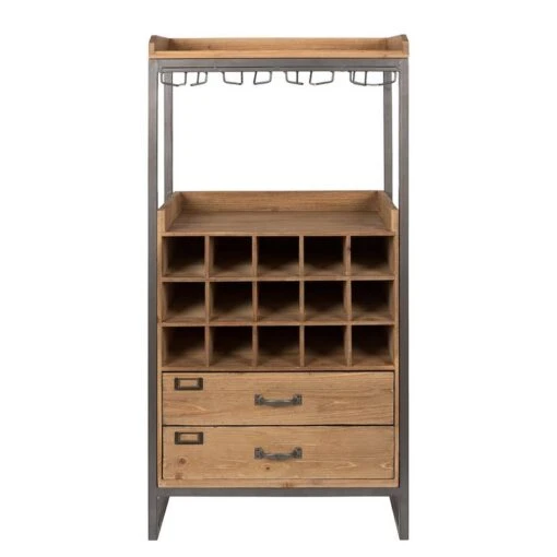 Armoire Bar à Vin Vintage Bois Clair -Mobilier De Maison 1000171149 190418 10070300230 GALLERYIMAGES P000000001000171149