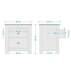 Table De Chevet Rivery -Mobilier De Maison 1000187567 200214 06021600003 SKETCH DETAILS P000000001000187567 sketch