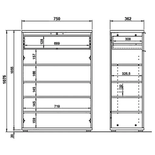 Meuble à Chaussures Fremont -Mobilier De Maison 1000204980 200512 16545200008 SKETCH DETAILS P000000001000204980 sketch