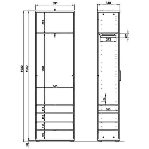 Armoire D’entrée Fremont -Mobilier De Maison 1000205013 200512 16551500043 SKETCH DETAILS P000000001000205013 sketch