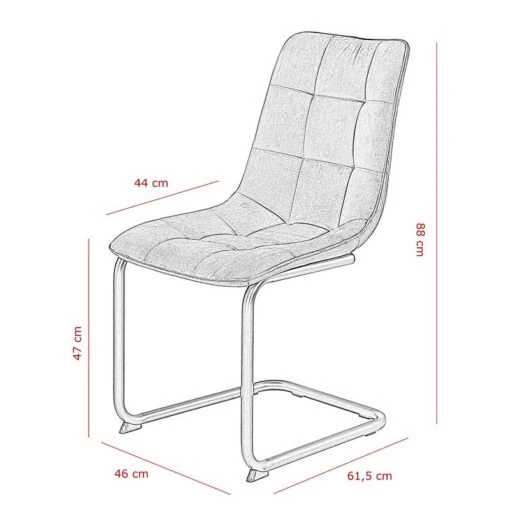 Chaise Cantilever Ewing -Mobilier De Maison 1000209408 200408 14202000011 SKETCH DETAILS P000000001000209408 sketch