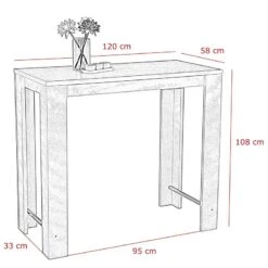 Table Haute Bosur -Mobilier De Maison 1000209410 200402 15485700044 SKETCH DETAILS P000000001000209410 sketch