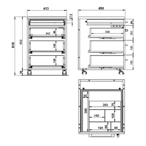 Caisson à Roulettes GW-Agenda -Mobilier De Maison 1000210641 200408 14212800034 SKETCH DETAILS P000000001000210641 sketch