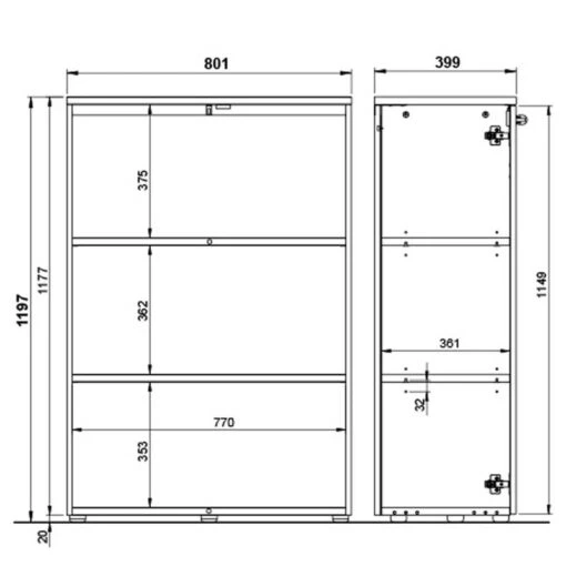 Armoire De Bureau GW-Agenda I -Mobilier De Maison 1000210642 200408 14213700041 SKETCH DETAILS P000000001000210642 sketch