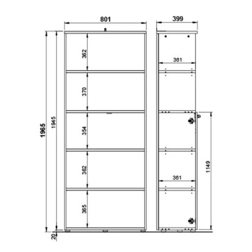 Armoire De Bureau GW-Agenda III -Mobilier De Maison 1000210646 200408 14215100061 SKETCH DETAILS P000000001000210646 sketch