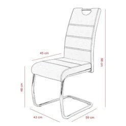 Chaise Cantilever La Paz -Mobilier De Maison 1000218725 200714 11160100047 SKETCH DETAILS P000000001000218725 sketch