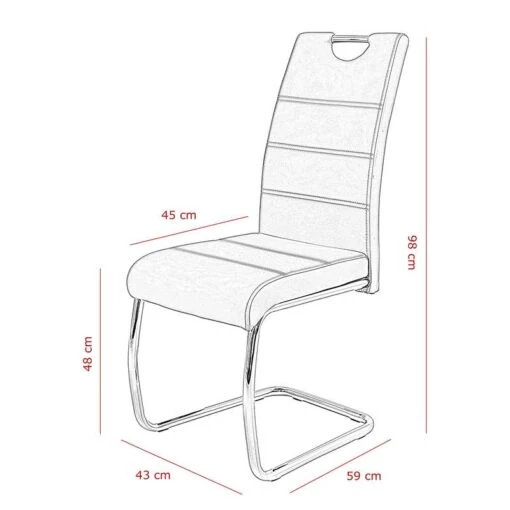 Chaise Cantilever La Paz -Mobilier De Maison 1000218725 200714 11160100047 SKETCH DETAILS P000000001000218725 sketch