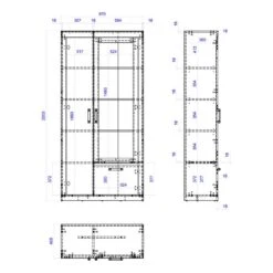 Vitrine Buzan II -Mobilier De Maison 1000223922 210202 14163300007 SKETCH DETAILS P000000001000223922 sketch