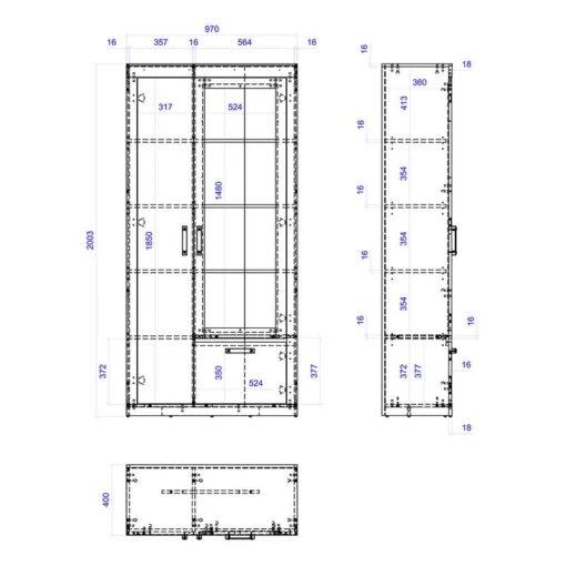 Vitrine Buzan II -Mobilier De Maison 1000223922 210202 14163300007 SKETCH DETAILS P000000001000223922 sketch