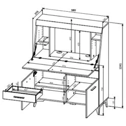 Secrétaire Latille -Mobilier De Maison 1000245014 220505 500 SKETCH DETAILS P000000001000245014 sketch