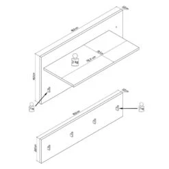 Ensemble D’entrée Liffre III (2 élém.) -Mobilier De Maison 1000252556 210318 08022500029 SKETCH DETAILS P000000001000252556 sketch