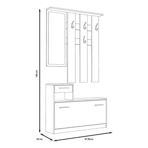 Ensemble D’entrée Compact Varbla A -Mobilier De Maison 1000267030 210608 15260400094 SKETCH DETAILS P000000001000267030 sketch