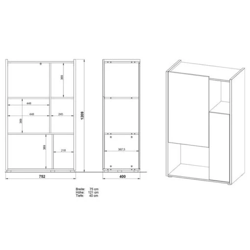 Armoire De Bureau GW-Indianapolis II -Mobilier De Maison 1000296424 211103 162254000514 SKETCH DETAILS P000000001000296424 sketch