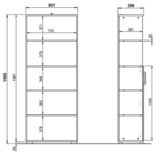 Armoire De Bureau GW-Profi 2.0 II -Mobilier De Maison 1000307857 211109 1616360000507 SKETCH DETAILS P000000001000307857 sketch