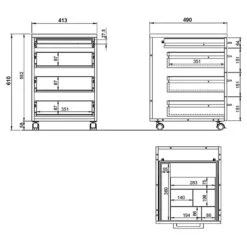 Caisson à Roulettes GW-Profi 2.0 -Mobilier De Maison 1000307866 211109 161639000559 SKETCH DETAILS P000000001000307866 sketch