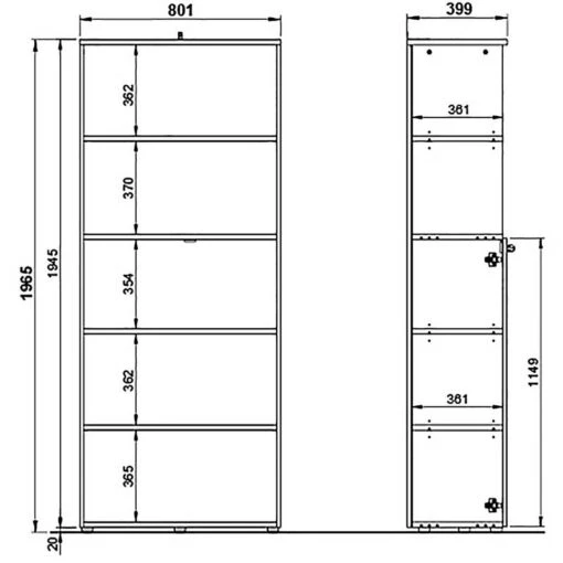 Armoire De Bureau GW-Agenda III -Mobilier De Maison 1000307870 211109 161639000578 SKETCH DETAILS P000000001000307870 sketch