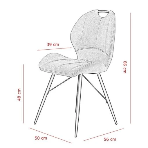 Chaise Capitonnée Glin -Mobilier De Maison 1000309932 211117 170531000589 SKETCH DETAILS P000000001000309932 sketch