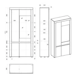 Vitrine Stonda II -Mobilier De Maison 1000314578 211209 125314000563 SKETCH DETAILS P000000001000314578 sketch