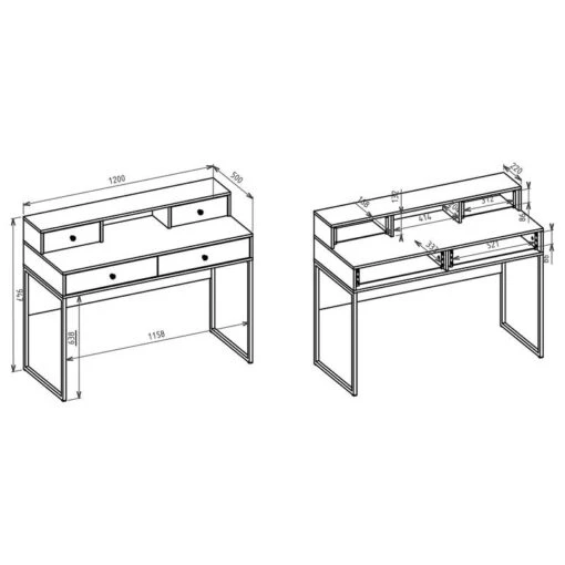 Bureau Shiny -Mobilier De Maison 1000325189 220113 1531070000508 SKETCH DETAILS P000000001000325189 sketch