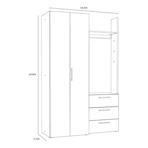 Ensemble D’entrée Compact Smartt -Mobilier De Maison 1000344682 220414 500 SKETCH DETAILS P000000001000344682 sketch