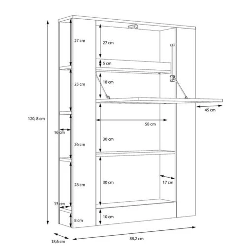 Secrétaire Warner -Mobilier De Maison 1000348136 220505 501 SKETCH DETAILS P000000001000348136 sketch