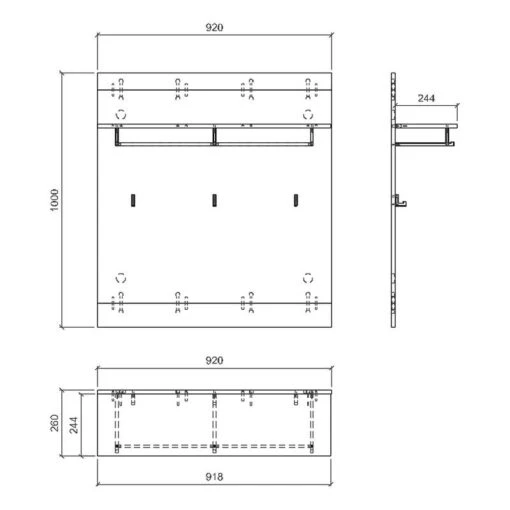 Porte-manteau mural Shutter -Mobilier De Maison 1000348664 220505 501 SKETCH DETAILS P000000001000348664 sketch