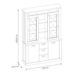 Vaisselier Shutter II -Mobilier De Maison 1000348682 220505 500 SKETCH DETAILS P000000001000348682 sketch