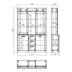 Vaisselier Shutter II -Mobilier De Maison 1000348682 220505 501 SKETCH DETAILS P000000001000348682 sketch