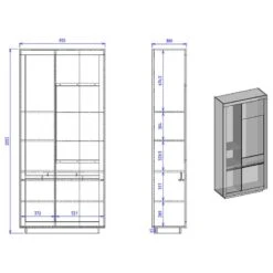 Vitrine Haute Accra -Mobilier De Maison 1000348817 220506 500 SKETCH DETAILS P000000001000348817 sketch