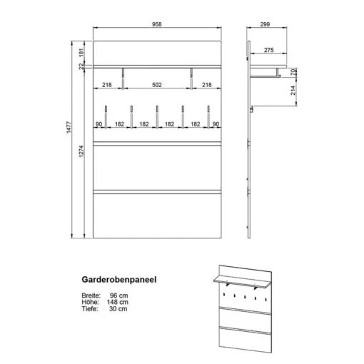 Ensemble D’entrée Lisbonne III (4 élém.) -Mobilier De Maison 1000355190 220520 502 SKETCH DETAILS P000000001000355190 sketch