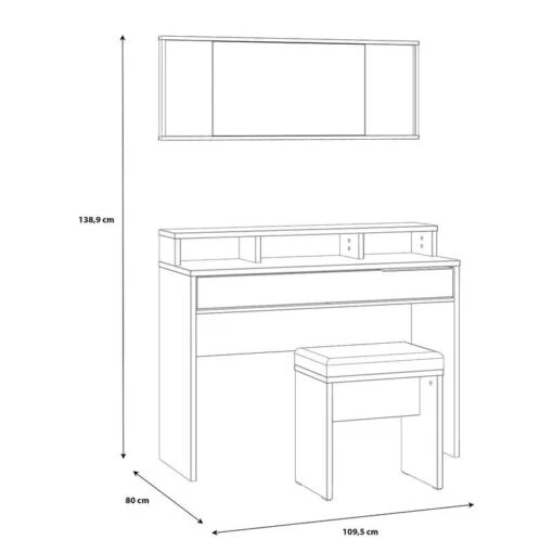 Ensemble Coiffeuse (3 éléments) -Mobilier De Maison 1000363077 220819 500 SKETCH DETAILS P000000001000363077 sketch