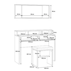 Ensemble Coiffeuse (3 éléments) -Mobilier De Maison 1000363077 220819 501 SKETCH DETAILS P000000001000363077 sketch