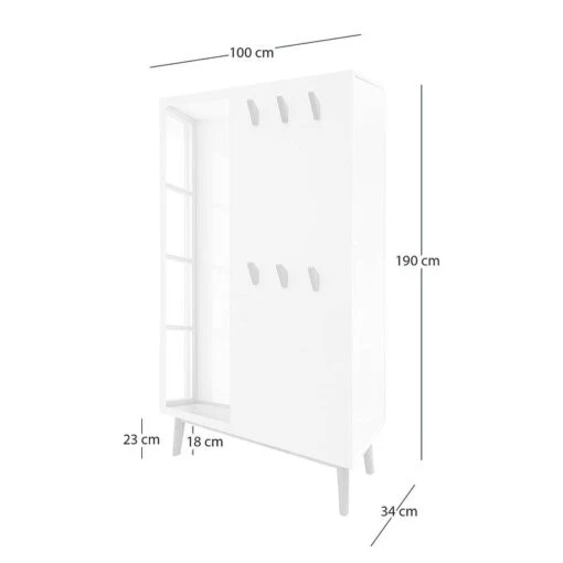 Armoire D’entrée LINDHOLM Avec Miroir -Mobilier De Maison 1000364010 230823 500 SKETCH DETAILS P000000001000364010 sketch