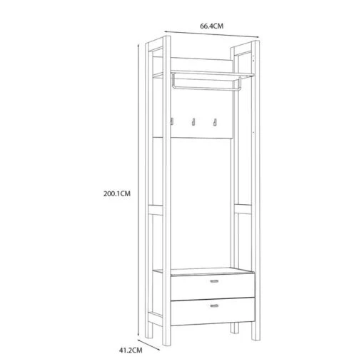 Porte-manteau Compact Thurles I -Mobilier De Maison 1000364865 220722 500 SKETCH DETAILS P000000001000364865 sketch