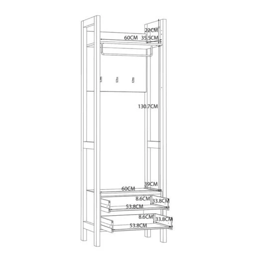 Porte-manteau Compact Thurles I -Mobilier De Maison 1000364865 220722 501 SKETCH DETAILS P000000001000364865 sketch