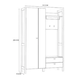 Porte-manteau Compact Thurles II -Mobilier De Maison 1000364900 220722 500 SKETCH DETAILS P000000001000364900 sketch