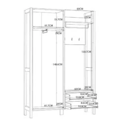 Porte-manteau Compact Thurles II -Mobilier De Maison 1000364900 220722 501 SKETCH DETAILS P000000001000364900 sketch