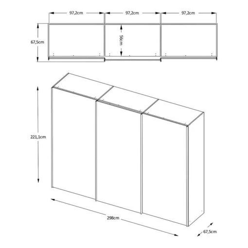 Staud Armoire à Portes Coulissantes Sinfonie A -Mobilier De Maison 1000365651 220819 500 SKETCH DETAILS P000000001000365651 sketch