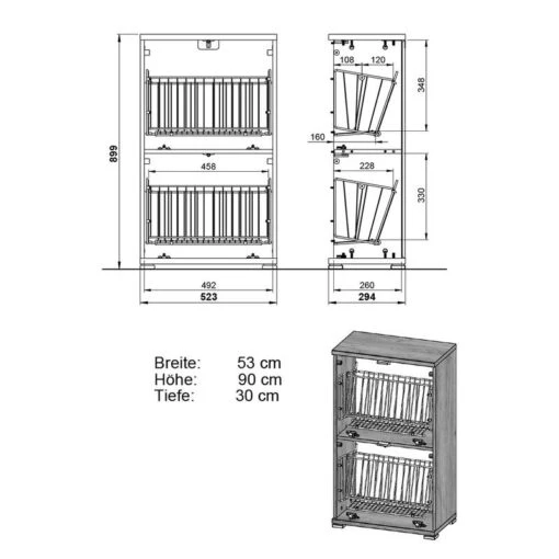 Meuble à Chaussures Colorado Matt III -Mobilier De Maison 1000366402 220905 500 SKETCH DETAILS P000000001000366402 sketch